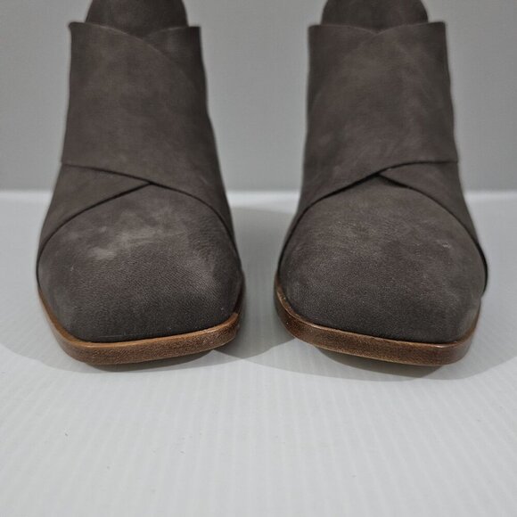 NEW Eileen Fisher Ember Low Ankle Bootie Women 10 Taupe Brown Leather Block Heel - Picture 5 of 13